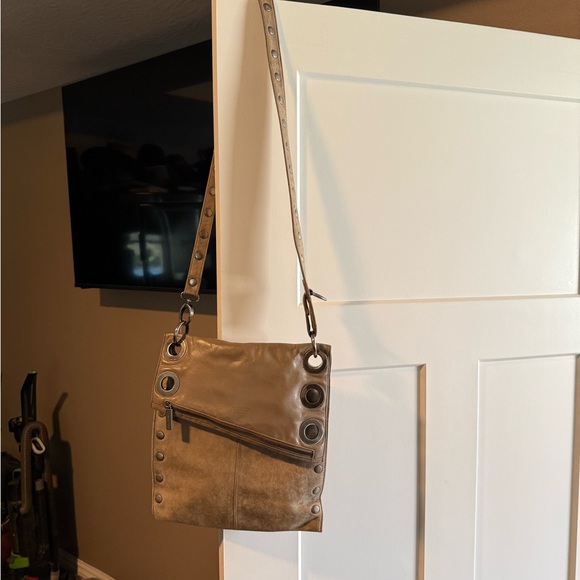 Hammitt Tan Leather Crossbody Bag with Silver Details - Picture 2 of 13